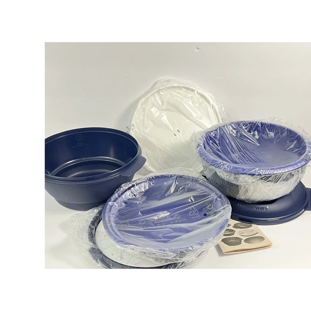 Tupperware Smart Multi-Cooker Microwave Steamer Cooker Cobalt Blue New Open Box